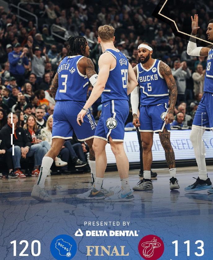 雄鹿 120-113 热火：四连胜之路，从落后 14 分到绝地反击