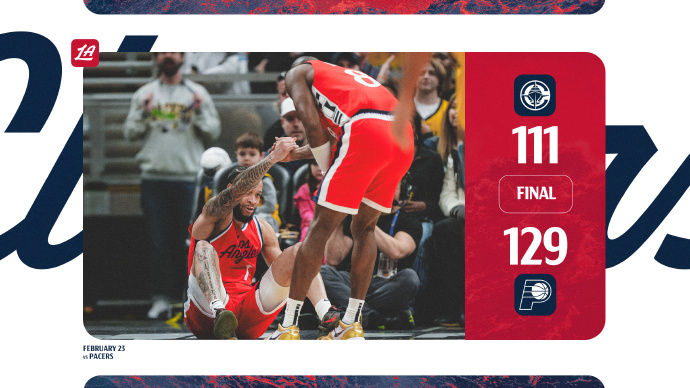 NBA常规赛 快船vs步行者 全场高清中文直播回放 (2025 年 02月24 日)